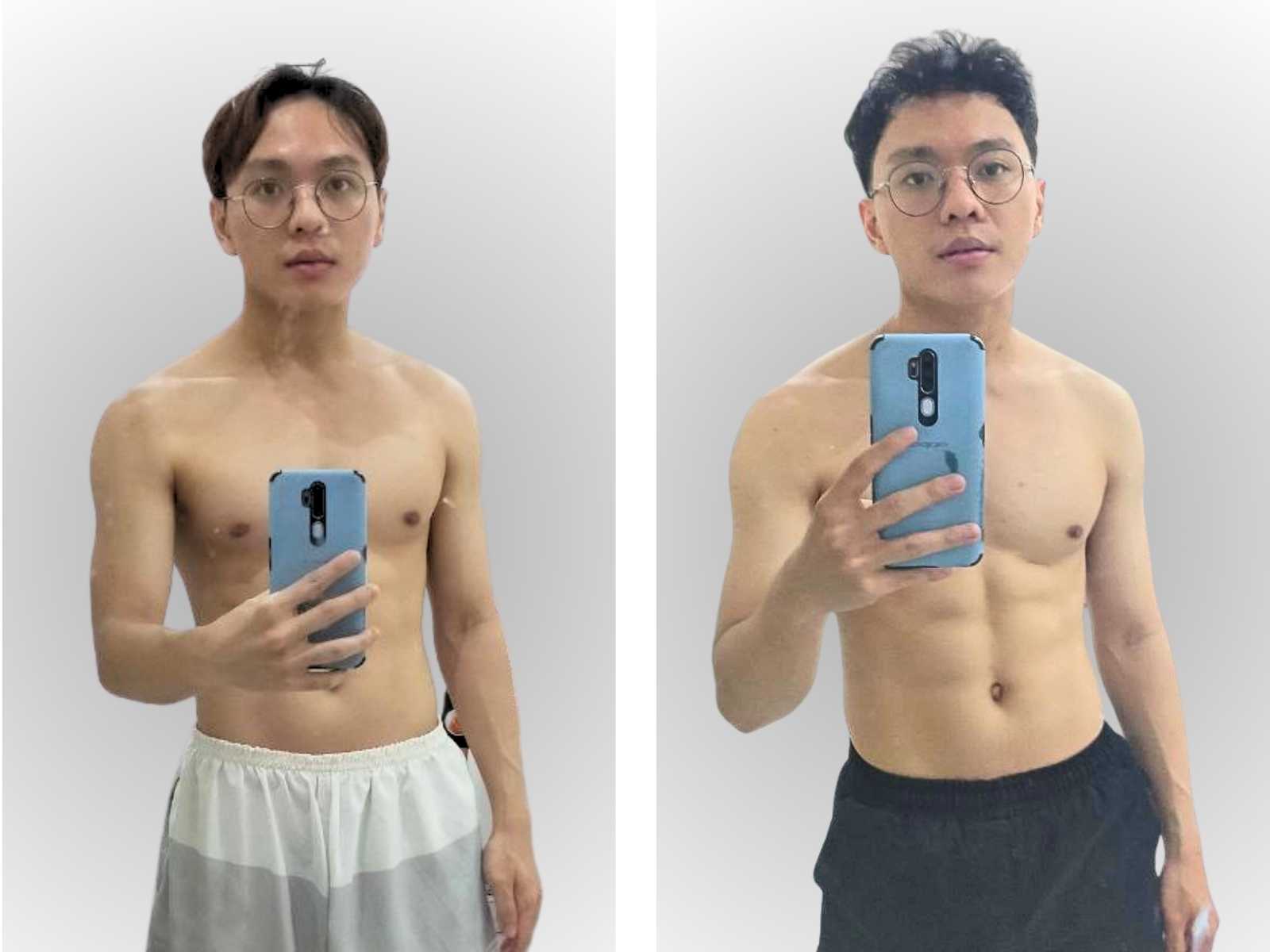 Before: 60 KG → After: 65 KG