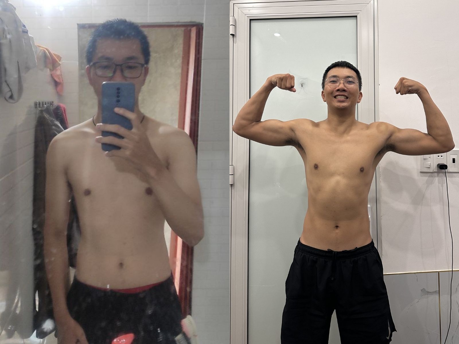 Before: 65 KG → After: 70 KG