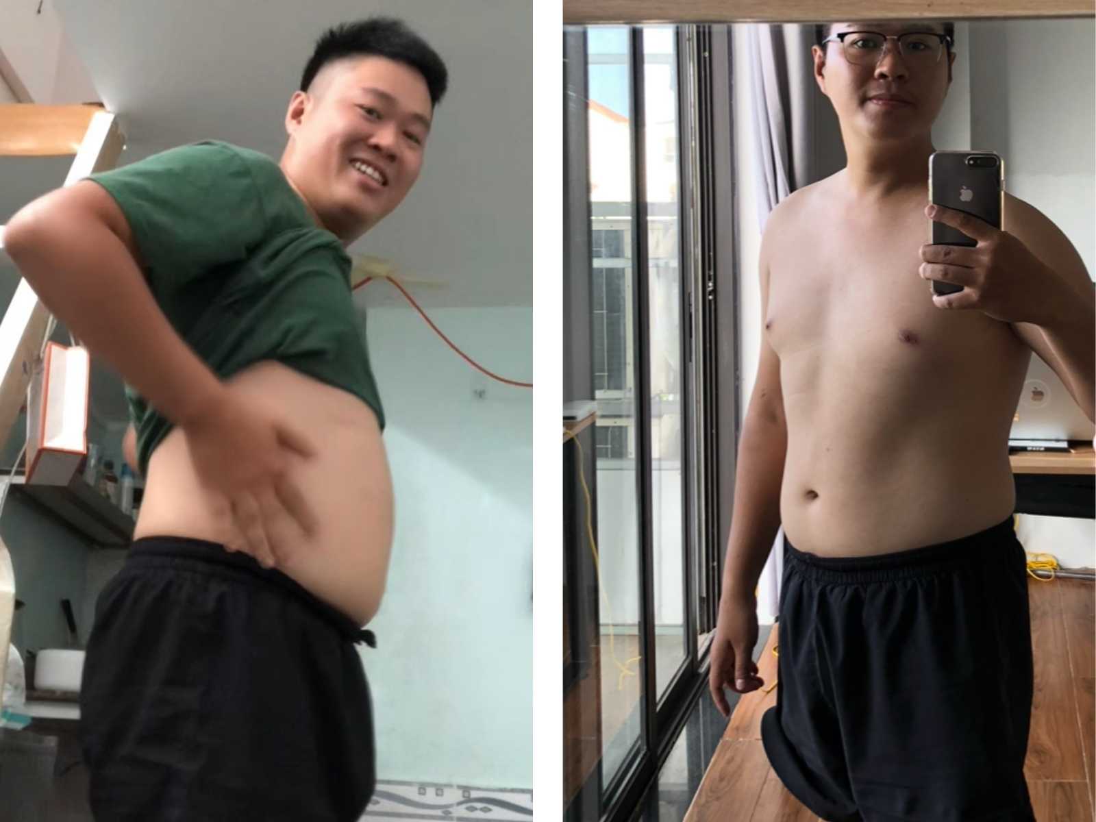 Before: 75 KG → After: 65 KG